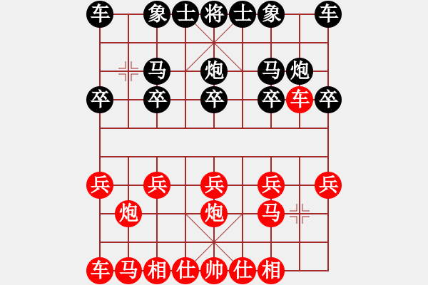 象棋棋譜圖片：列炮2 巡河車車對平炮兌車過河車局 變4 - 步數(shù)：7 