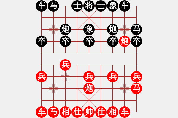 象棋棋譜圖片：12220局 E00-仙人指路-天天AI選手 紅先和 小蟲引擎24層 - 步數(shù)：10 