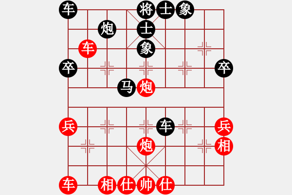 象棋棋譜圖片：中炮巡河車對屏風(fēng)馬進(jìn)3卒 - 步數(shù)：40 