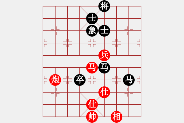 象棋棋譜圖片：256局 E16- 仙人指路轉(zhuǎn)左中炮對卒底炮飛右象 互進(jìn)邊馬-BugChess19-04-09 x - 步數(shù)：150 