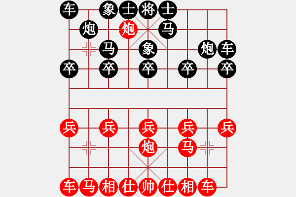 象棋棋譜圖片：2023.8.21.5中級(jí)場(chǎng)先勝五六炮對(duì)鴛鴦炮 - 步數(shù)：10 