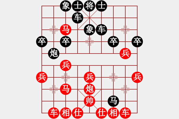 象棋棋譜圖片：2023.8.21.5中級(jí)場(chǎng)先勝五六炮對(duì)鴛鴦炮 - 步數(shù)：30 