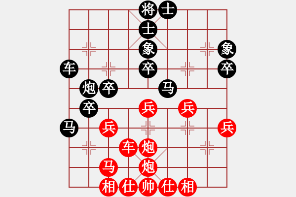 象棋棋譜圖片：亮亮寶(1段)-和-渾南老王(3段) - 步數(shù)：40 