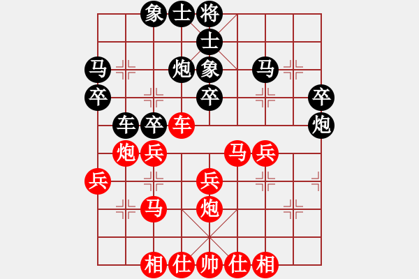 象棋棋譜圖片：獨(dú)自上華山(3段)-勝-哪里去(1段) - 步數(shù)：30 