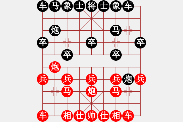 象棋棋譜圖片：俟名紅負(fù)葬心【中炮對(duì)左炮封車(chē)】 - 步數(shù)：10 