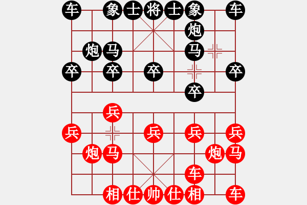 象棋棋谱图片：辽宁体育总会 唐佳淇 负 河北金环建设 尤颖钦 - 步数：10 