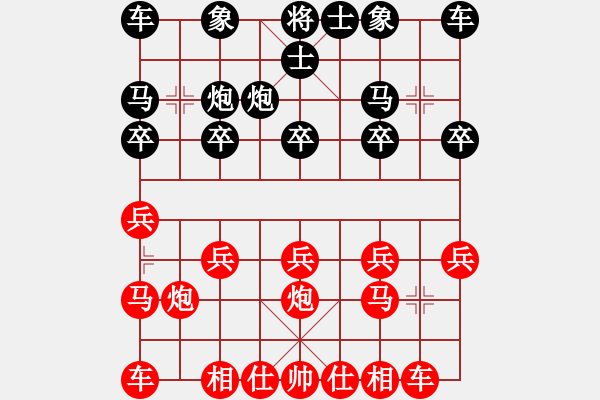 象棋棋譜圖片：無(wú)情門_拖拉機(jī)[紅] -VS- 戰(zhàn)狂_登峰造極[黑] - 步數(shù)：10 