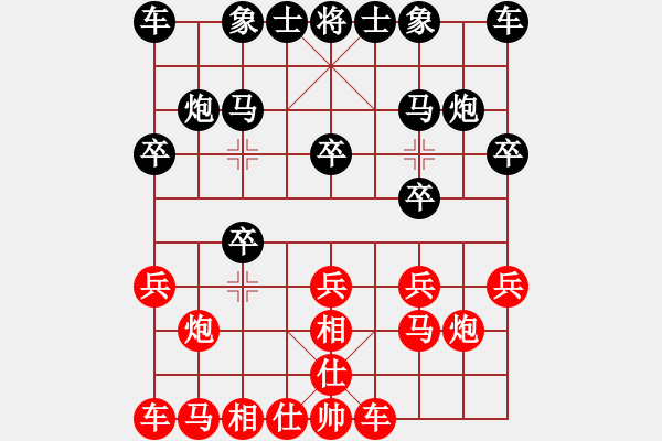 象棋棋譜圖片：2021.3.11.7JJ象棋五分鐘后勝飛相局對(duì)進(jìn)3卒 - 步數(shù)：10 