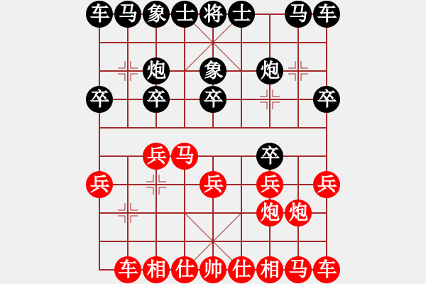 象棋棋譜圖片：金鉤炮之側(cè)攻光將：先勝金生金世 - 步數(shù)：10 