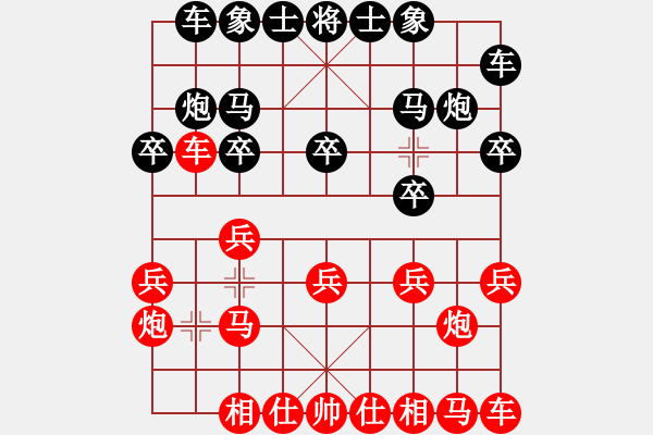 象棋棋谱图片：第14轮 7-2 上海 谢靖 红先胜 河南 何文哲 - 步数：10 