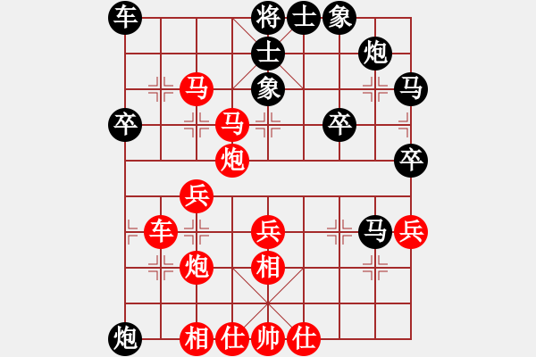 象棋棋譜圖片：男人皮很黑[583764877] -VS- 心雨[473691344] - 步數(shù)：40 