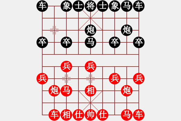 象棋棋譜圖片：負分太后 魚[紅] -VS - 天路[黑] - 步數(shù)：10 