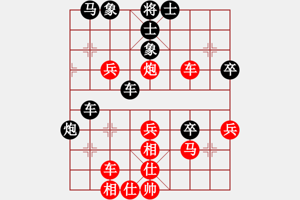 象棋棋譜圖片：黃金瓜(月將)-勝-五洋杯高手(4段)D14 順炮直車對緩開車 黑過河炮 - 步數(shù)：40 