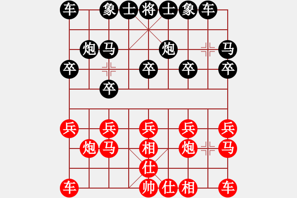 象棋棋譜圖片：空duoy靈[紅] -VS- 爬墻頭等紅杏[黑] - 步數(shù)：10 