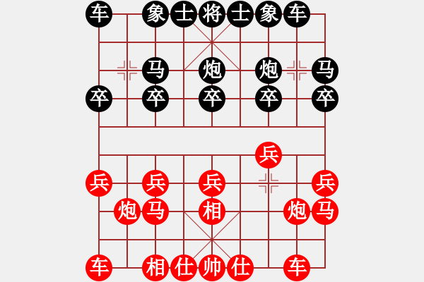 象棋棋譜圖片：我愛(ài)吃大便(7段)-和-金色鹿鶴(8段) - 步數(shù)：10 