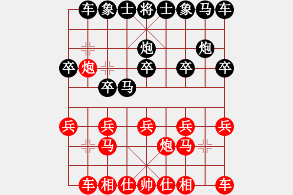 象棋棋譜圖片：業(yè)八二 負 昆侖 A52 仕角炮對右中炮 - 步數(shù)：10 