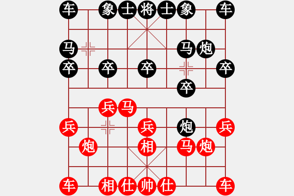 象棋棋譜圖片：屏風馬對屏風馬四四馬七進六 - 步數(shù)：10 