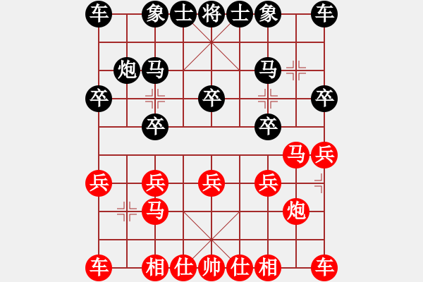 象棋棋譜圖片：Xy6282笙紅和葬心〖邊兵局〗 - 步數(shù)：10 