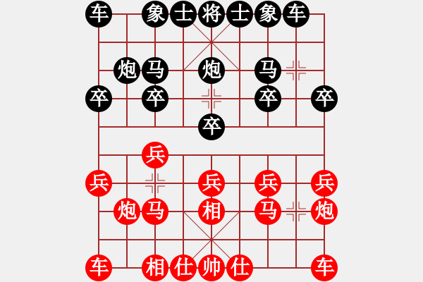 象棋棋譜圖片：攀枝花2013年1月12日特級(jí)大師柳大華1對(duì)10盲棋表演鄧建國先勝柳大華 - 步數(shù)：10 