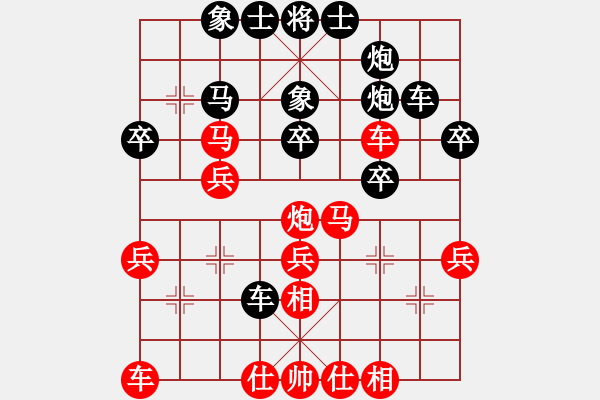 象棋棋譜圖片：2006年弈天迪瀾杯賽第五輪：順天三號(hào)(2級(jí))-和-無錫金風(fēng)緣(5r) - 步數(shù)：30 