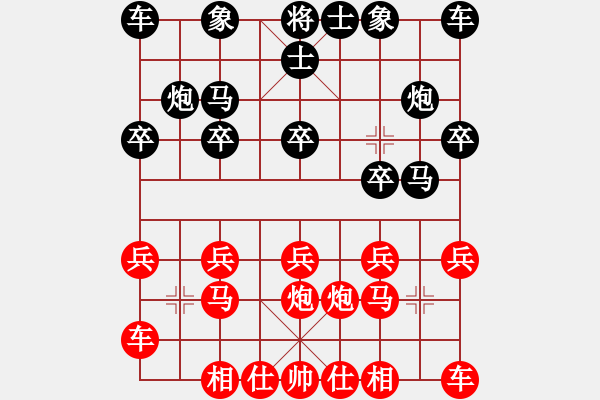 象棋棋譜圖片：☆野狼★[紅] -VS- 偶然[黑] - 步數(shù)：10 