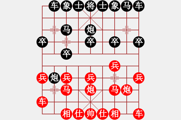 象棋棋譜圖片：20100317 2135 摩西十戒[609092485] - 愛心 英雄者[710407566]( - 步數(shù)：10 