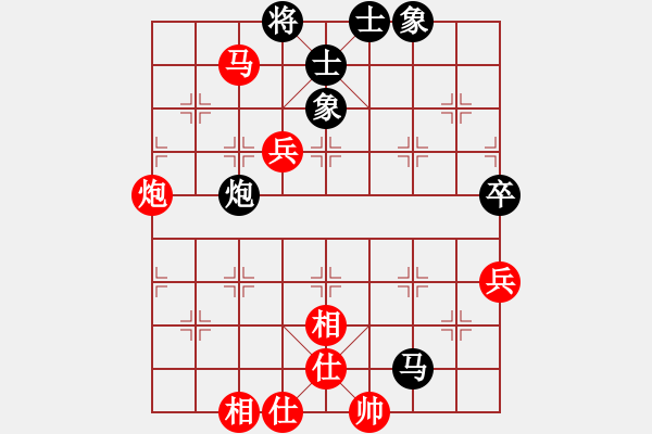 象棋棋譜圖片：開(kāi)局兌雙車(chē)局勢(shì)簡(jiǎn)單，殘局不顧家馬后炮殺 - 步數(shù)：60 