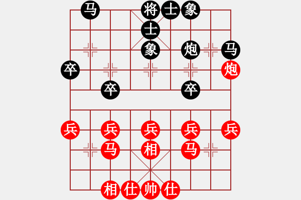 象棋棋譜圖片：葬心紅勝lorrainegy【中炮對列炮】 - 步數(shù)：30 