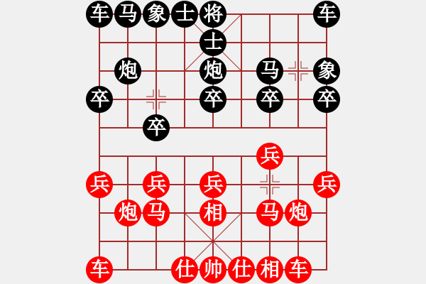 象棋棋譜圖片：仙人指路(業(yè)四升業(yè)五評測對局)我先勝 - 步數(shù)：10 