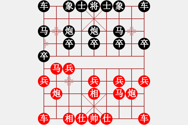 象棋棋譜圖片：楚漢先勝子與勢 - 步數(shù)：10 