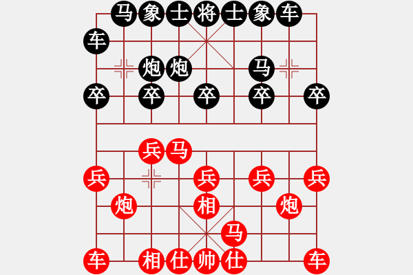 象棋棋譜圖片：1 - 步數(shù)：10 