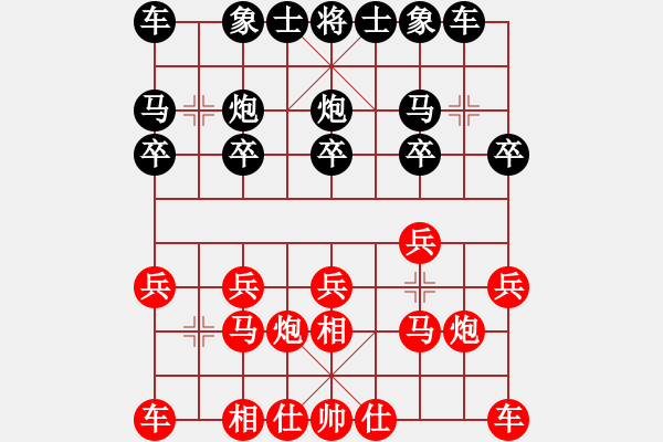 象棋棋譜圖片：87局 A27- 飛相對左中炮-BugChess Plus 19-07-08 x64(13層) ( - 步數(shù)：10 