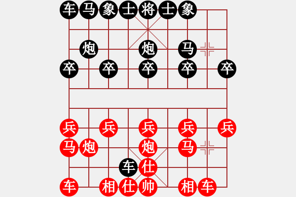 象棋棋譜圖片：wzm631110[紅] -VS- 熱血盟●溫柔一刀[黑] - 步數(shù)：10 