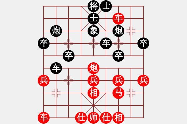 象棋棋譜圖片：中炮過(guò)河車(chē)互進(jìn)七兵對(duì)屏風(fēng)馬平炮兌車(chē)紅急進(jìn)河口馬（馬六進(jìn)五）林木森(9段)-負(fù)-小愚小智(月將) - 步數(shù)：40 