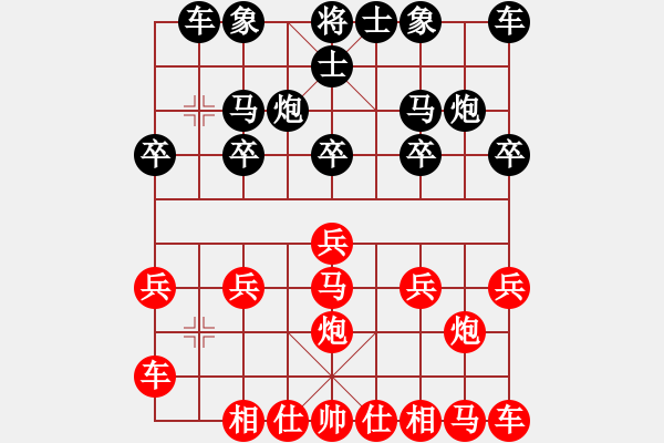 象棋棋譜圖片：橫才俊儒[紅] -VS- 天天[黑] - 步數(shù)：10 