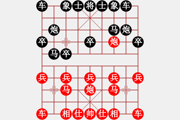 象棋棋譜圖片：lishuide805紅負葬心【過河炮局】 - 步數(shù)：10 