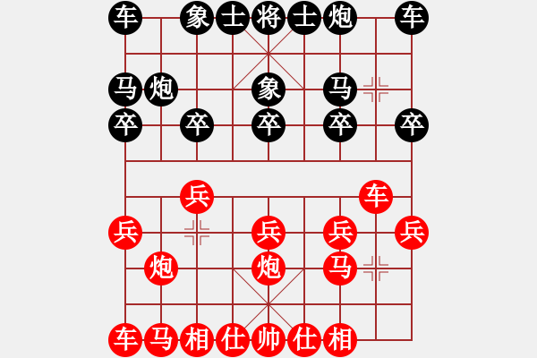 象棋棋譜圖片：中炮進馬以馬為勢系列 - 步數(shù)：10 