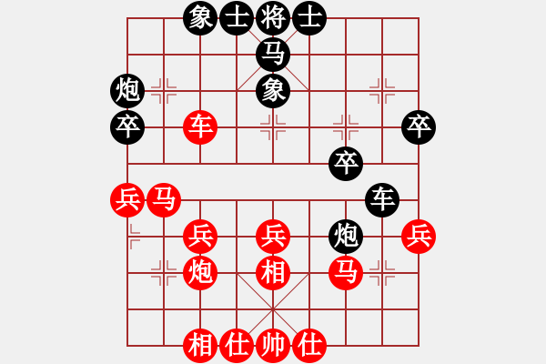 象棋棋譜圖片：瀟灑棋王(5段)-負(fù)-王圍(6段)五七炮對屏風(fēng)馬進(jìn)７卒 紅左直車對黑右直車 - 步數(shù)：30 