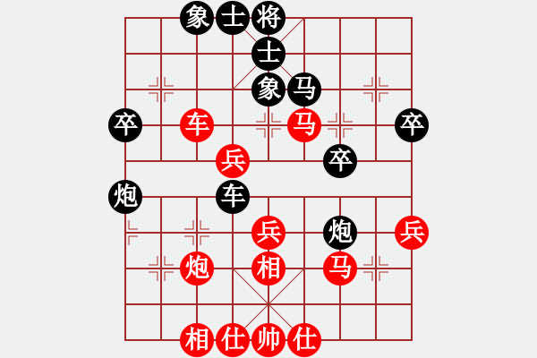 象棋棋譜圖片：瀟灑棋王(5段)-負(fù)-王圍(6段)五七炮對屏風(fēng)馬進(jìn)７卒 紅左直車對黑右直車 - 步數(shù)：40 