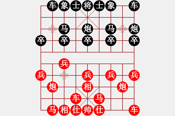 象棋棋譜圖片：1076局 A10- 飛相局-荀彧(2050) 先負 小蟲引擎23層(2760) - 步數(shù)：10 