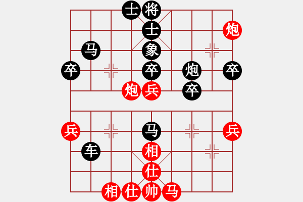 象棋棋譜圖片：《學(xué)習(xí)大師后手》過宮炮破飛相局（黑反宮馬邊炮 紅士角炮貼身車右炮過河） - 步數(shù)：60 