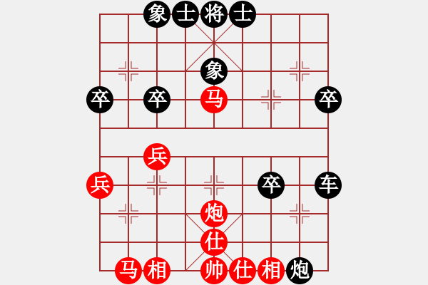 象棋棋譜圖片：屏風馬應五六炮進七兵過河車（旋風14層后勝巫師大師級） - 步數(shù)：60 