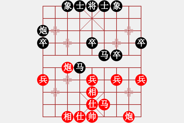 象棋棋譜圖片：朝天一棍(2段)-和-千方百計(jì)(1段) - 步數(shù)：40 