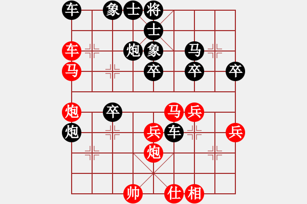 象棋棋譜圖片：7絲棉老虎鬼手斗巧手 - 步數(shù)：40 