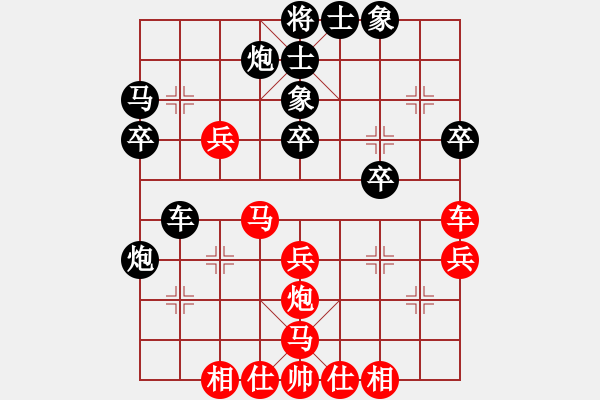 象棋棋譜圖片：火鍋王(4段)-負(fù)-諸惡莫做(6段) - 步數(shù)：40 