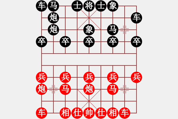 象棋棋谱图片：王晴 先和 欧阳琦琳 - 步数：10 