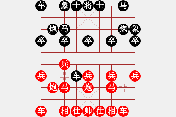 象棋棋譜圖片：中炮進(jìn)七兵對(duì)單提馬飛左象拐角馬（旋風(fēng)V7.0拆棋）和棋 - 步數(shù)：10 