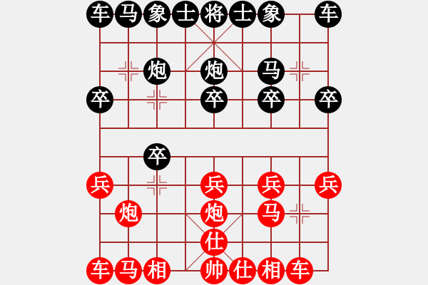 象棋棋谱图片：老老夫子(6段)-和-安阳棋院(7段) - 步数：10 