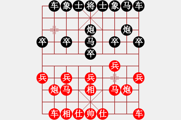 象棋棋譜圖片：20101020 1445 木頭人[229805452] - 東萍公司弈天[88081492].ch - 步數(shù)：10 