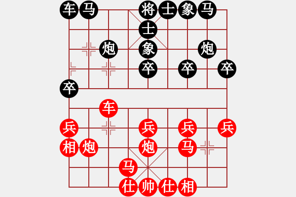 象棋棋譜圖片：測評 仙人指路 飛相 布局飛刀 - 步數(shù)：20 